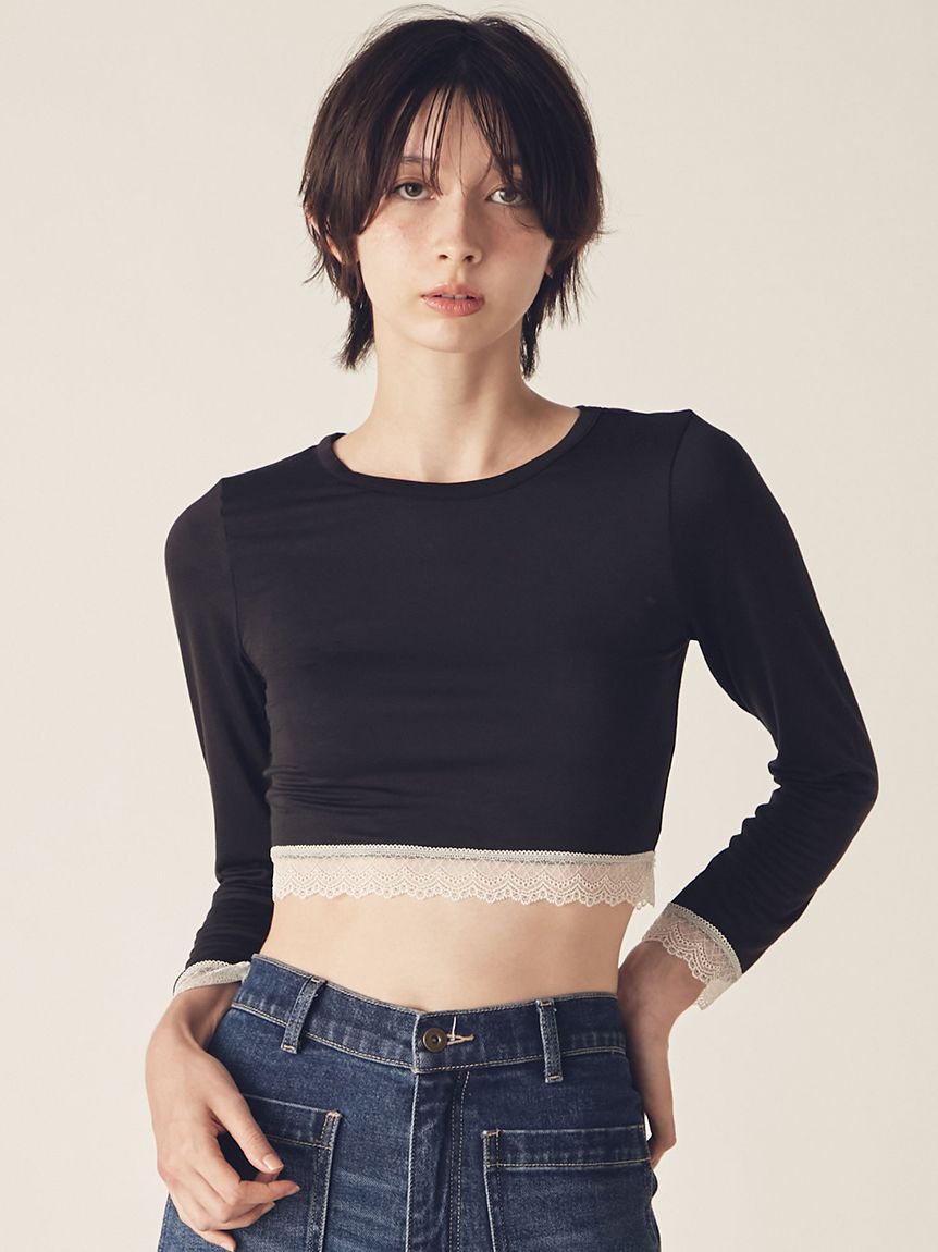 LILY BROWN Lingerie】メルティヒートクルーネック（吸湿発熱