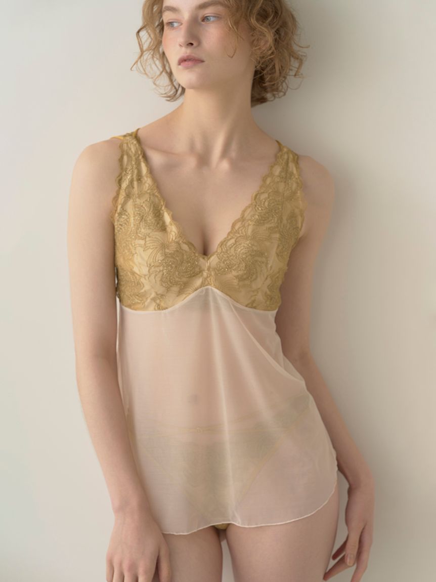 LILY BROWN レース付きキャミソール F LILY BROWN Lingerie】ブドワール/レディメイクブラキャミソール