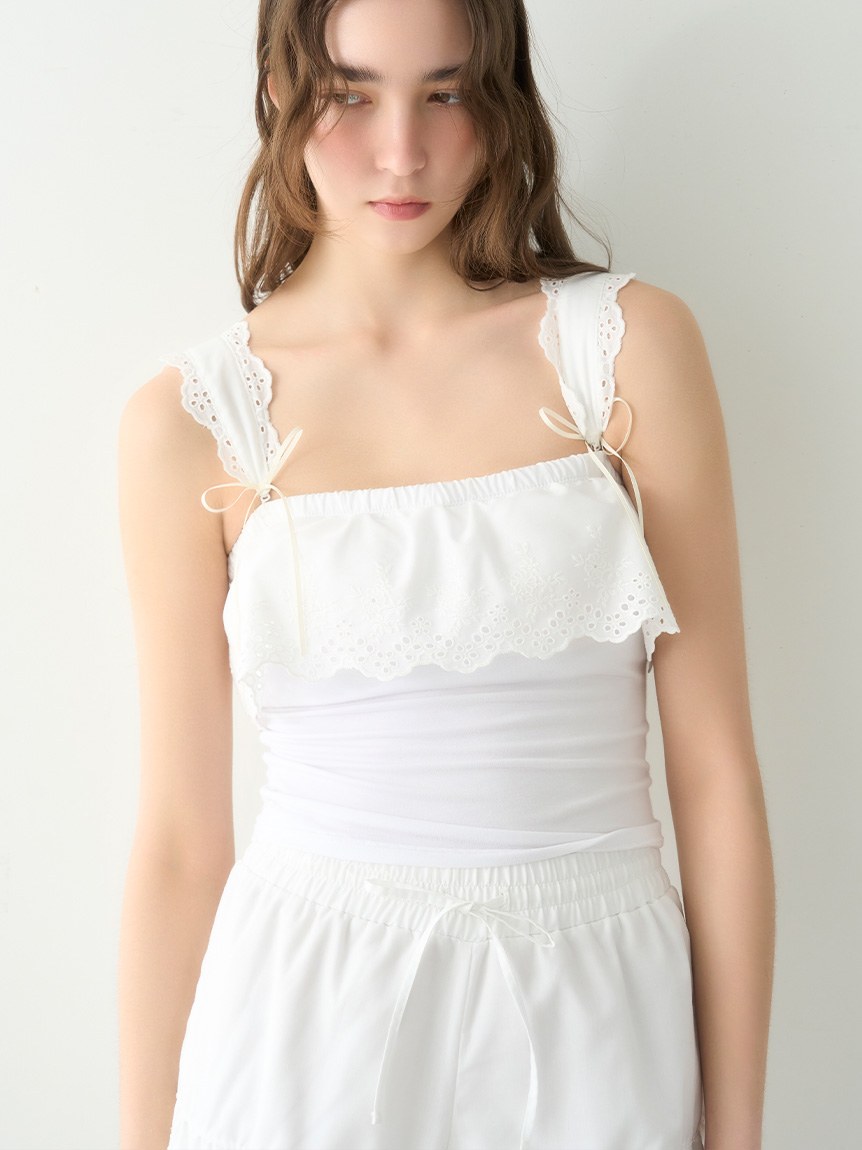 LILY BROWN Lingerie】2WAYクロップドトップスカップインキャミ