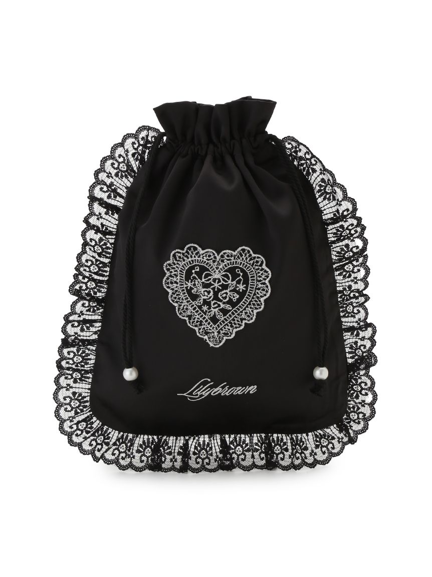 LILY BROWN Lingerie】Love letterサテンレースポーチ(雑貨