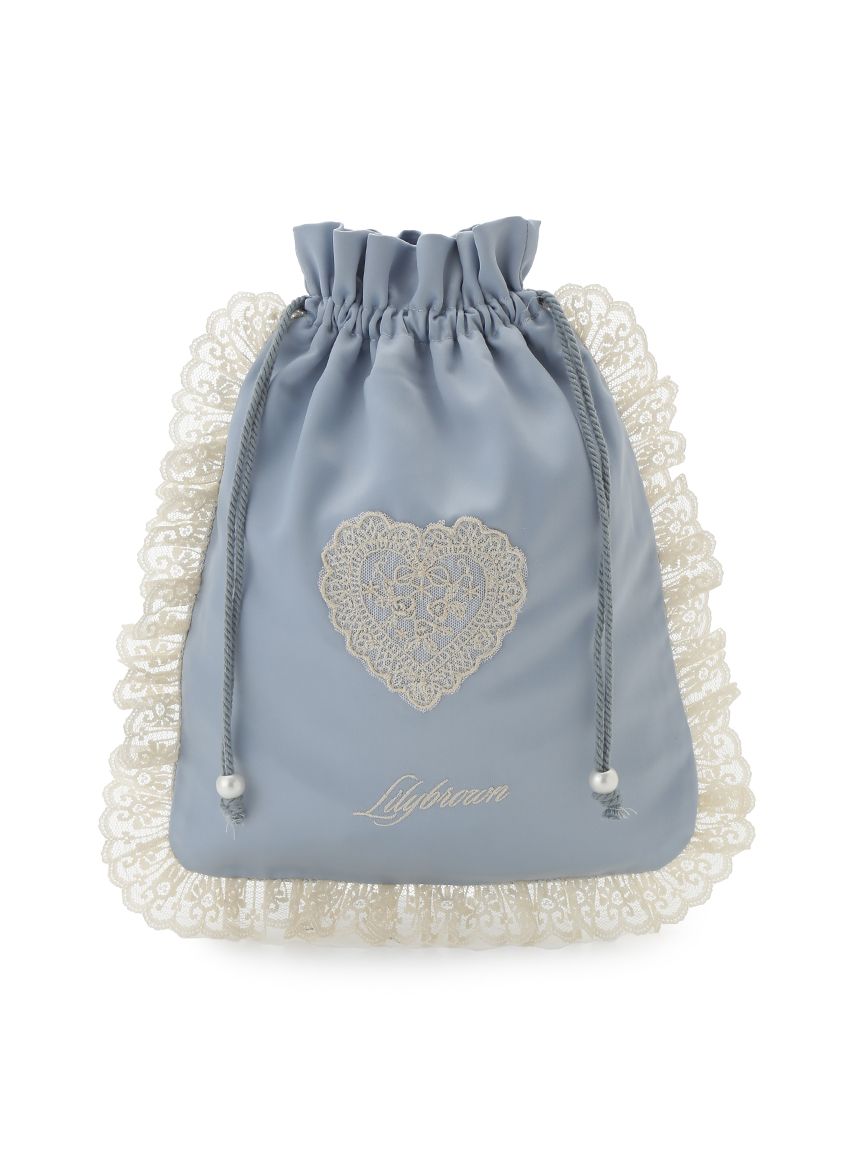 LILY BROWN Lingerie】Love letterサテンレースポーチ(雑貨