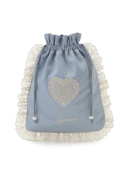 LILY BROWN Lingerie】Love letterサテンレースポーチ(雑貨