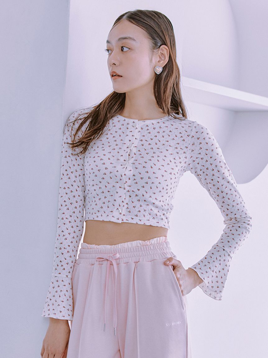 リリーブラウン　レースカットソーピンク Lily Brown - 【完売品】リリーブラウン 総レース ブラウス