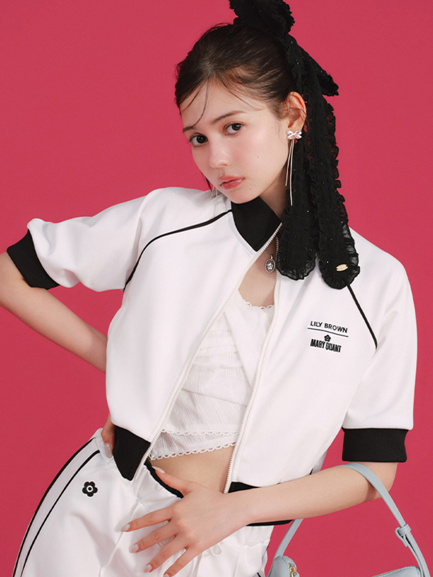 【LILY BROWN×MARY QUANT】ベロアトラックジャケット LILY BROWN×MARY QUANT】ハーフスリーブトラックジャケット