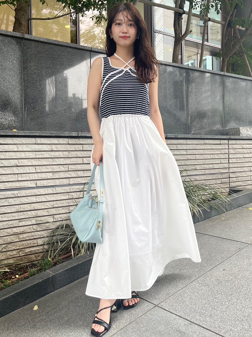 LILY BROWN ロングワンピース サイズ1 結婚式 ヴィンテージカラーデザインワンピース(マキシ・ロング