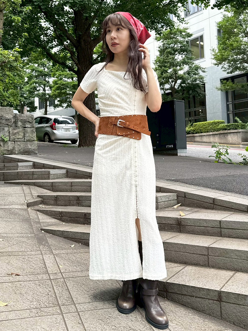 デコルテカットワンピース(マキシ・ロングワンピース)｜ワンピース