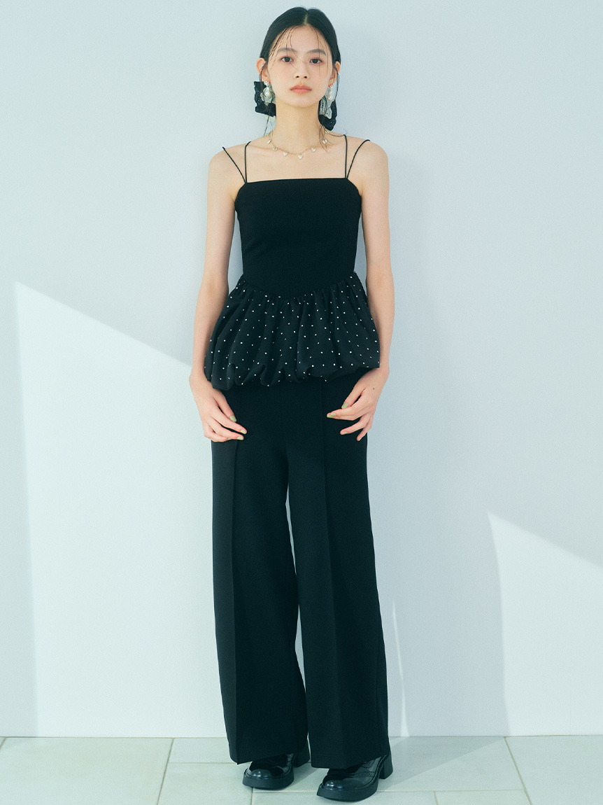 Lilybrown バルーンペプラムニットキャミソール ホワイト新品タグ付き LILY BROWN（リリーブラウン）の「バルーンペプラムニット