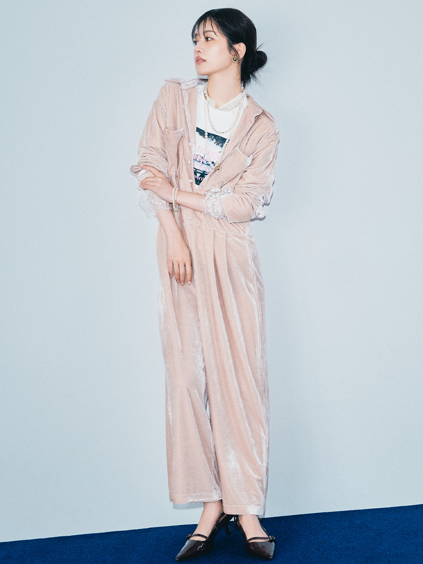 WEB限定00サイズ】ベロアジャンプスーツ(ピアス)｜アクセサリー｜LILY