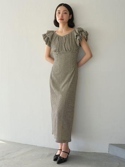 2wayダブルスリーブカットワンピース