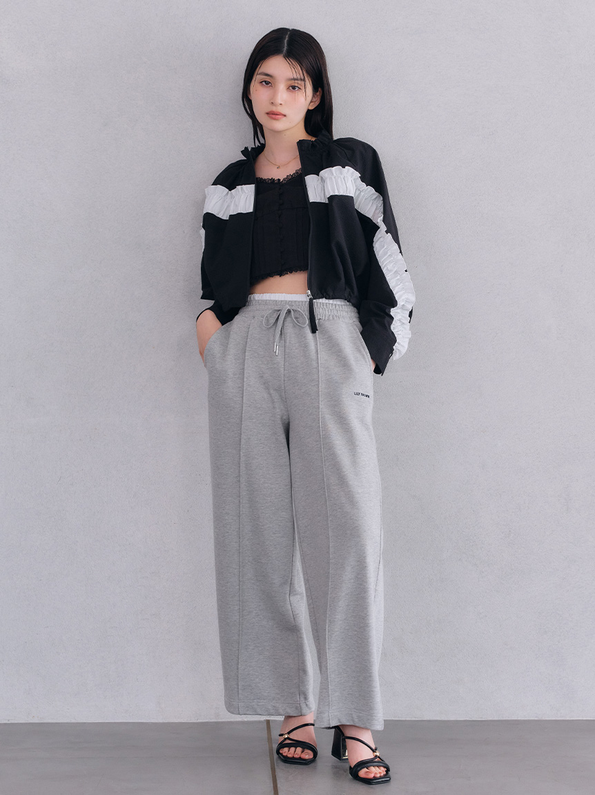 新品！リリーブラウン　スウェットわいどパンツ WEB限定00サイズ】スウェットワイドパンツ(ロングパンツ