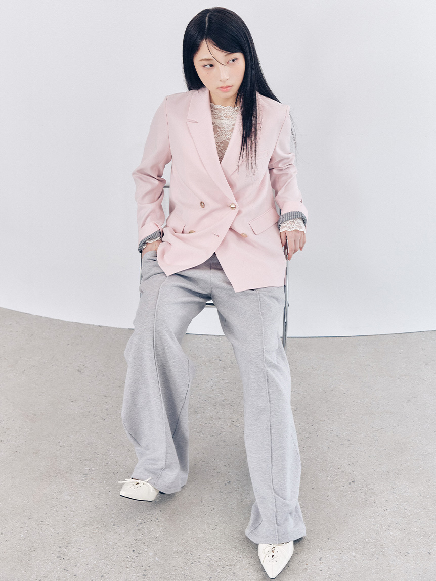 WEB限定00サイズ】ベルト付きスウェットパンツ(ロングパンツ)｜パンツ