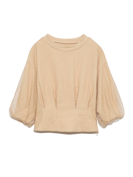 バックロゴチュールトップス