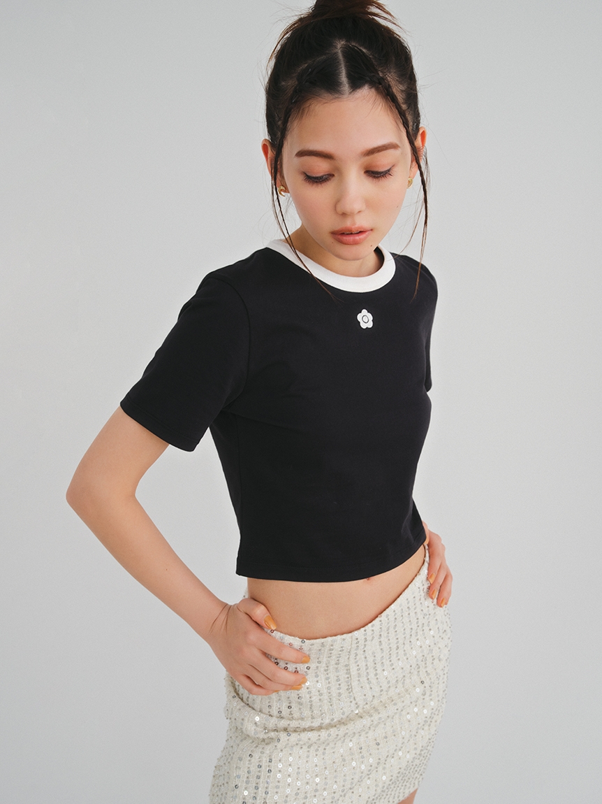 【LILY BROWN×MARY QUANT】バリエーションクロップドTシャツ