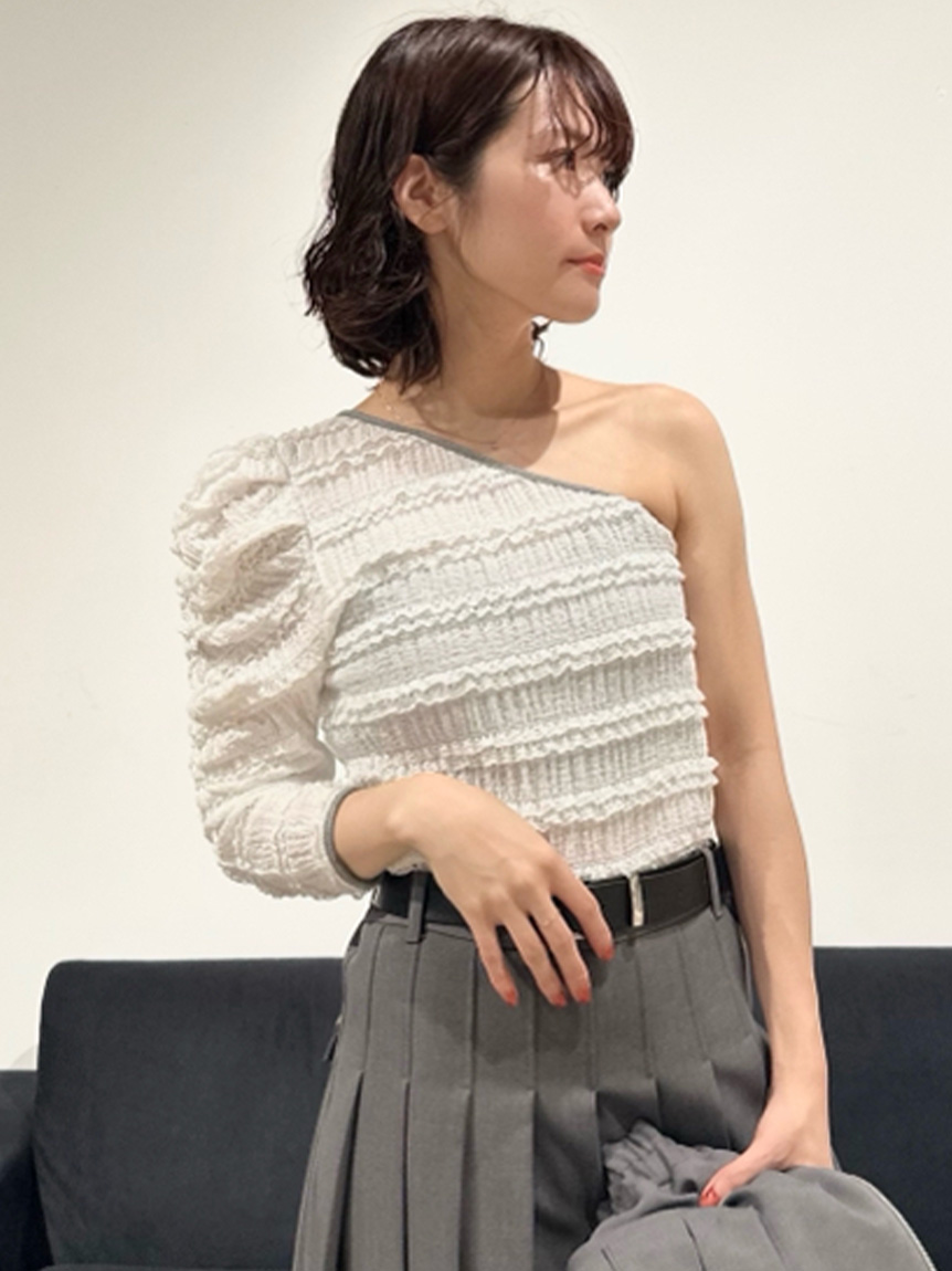 ワンショルレーストップス(Tシャツ・カットソー)｜トップス