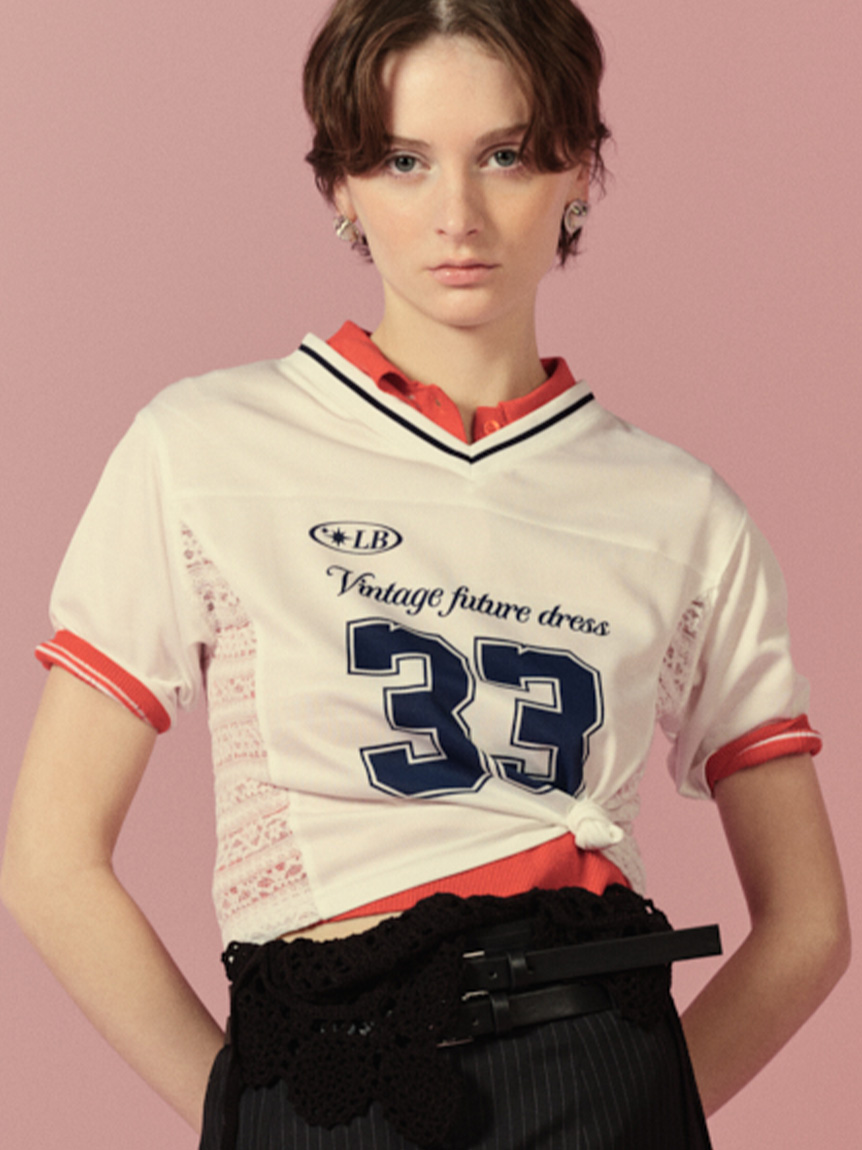 【早い者勝ち価格】サイドレースナンバリングTシャツ LILYBROWN サイドレースナンバリングTシャツ(Tシャツ・カットソー