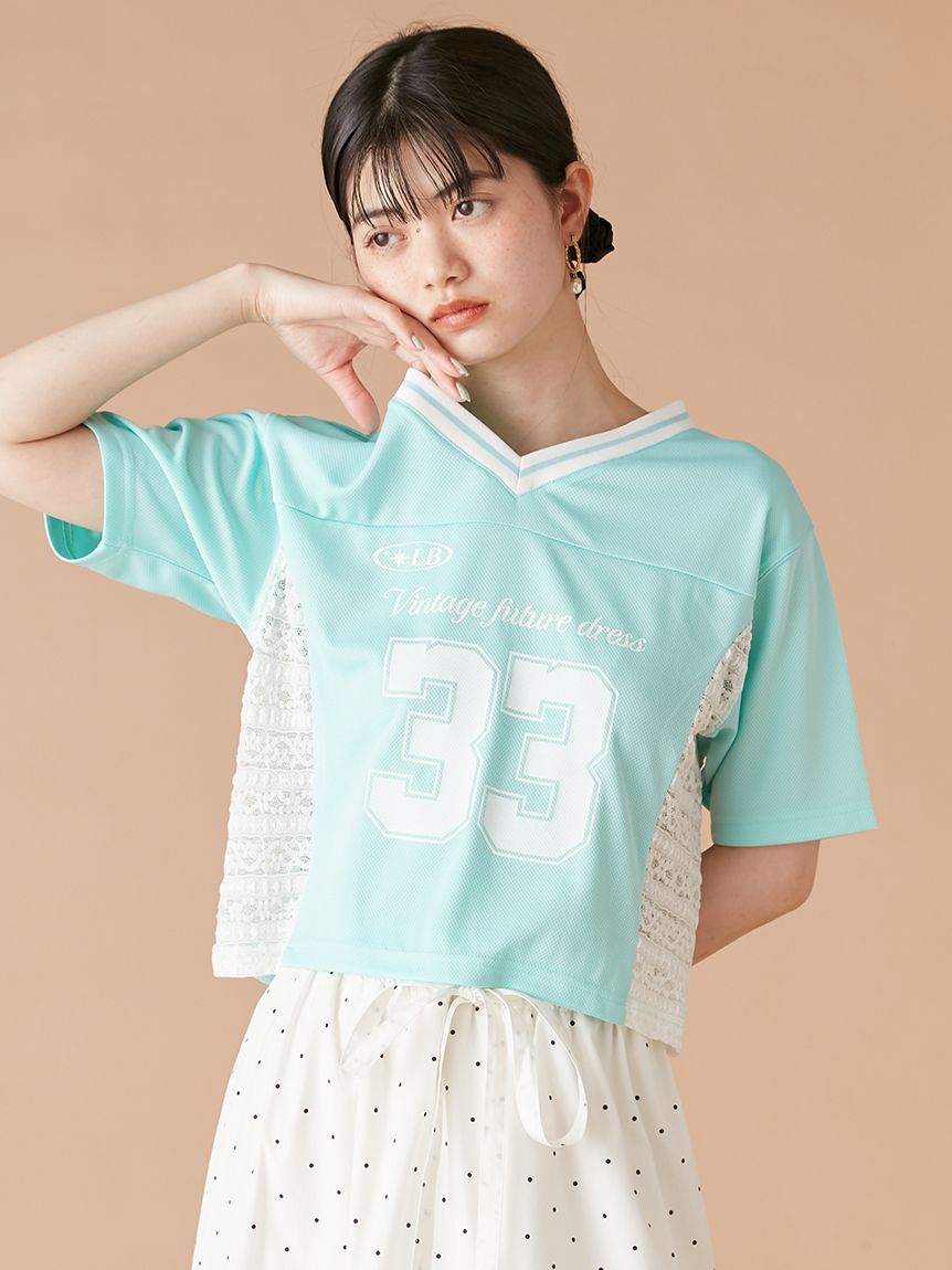 【早い者勝ち価格】サイドレースナンバリングTシャツ LILYBROWN サイドレースナンバリングTシャツ(Tシャツ・カットソー