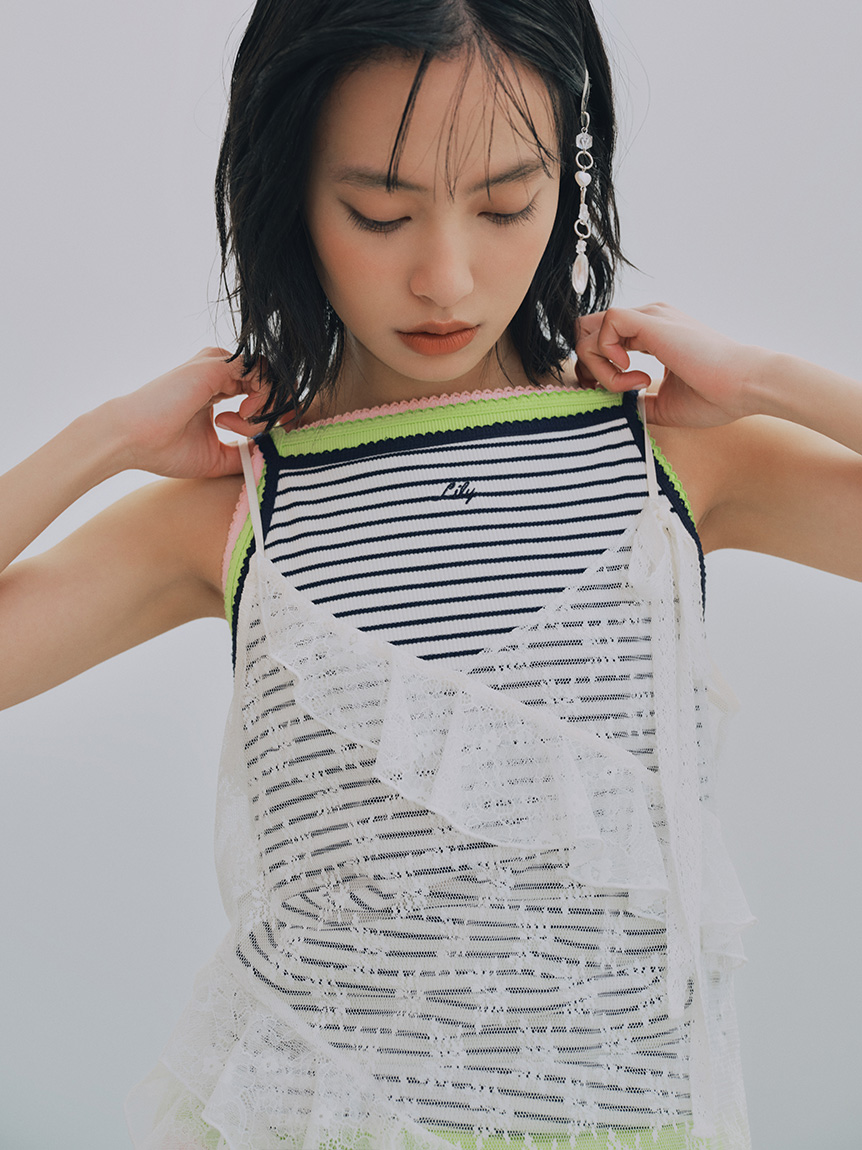 最適な材料 Lilyロゴ刺繍カップインキャミソール(キャミソール)｜トップス 服＆ファッション小物