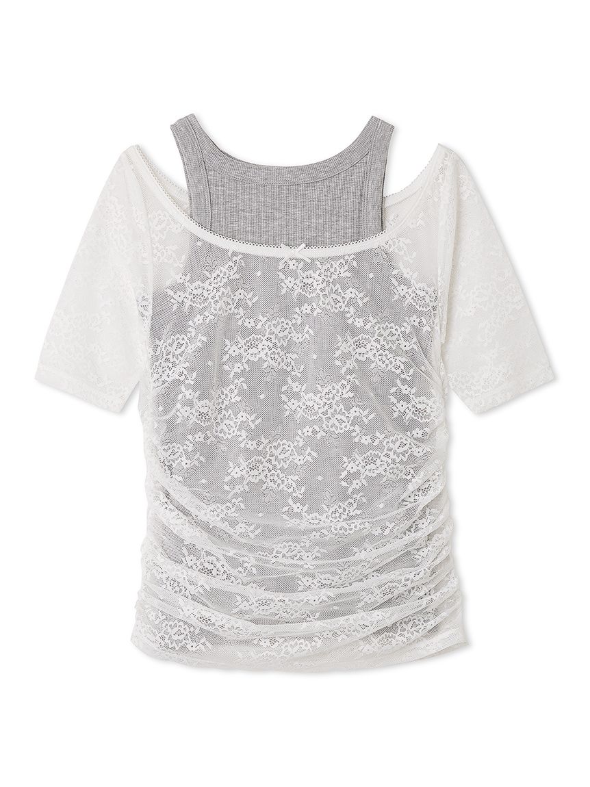 新品　タグ付き　リリーブラウン　レース　トップス レースカッティングトップス(Tシャツ・カットソー)｜トップス