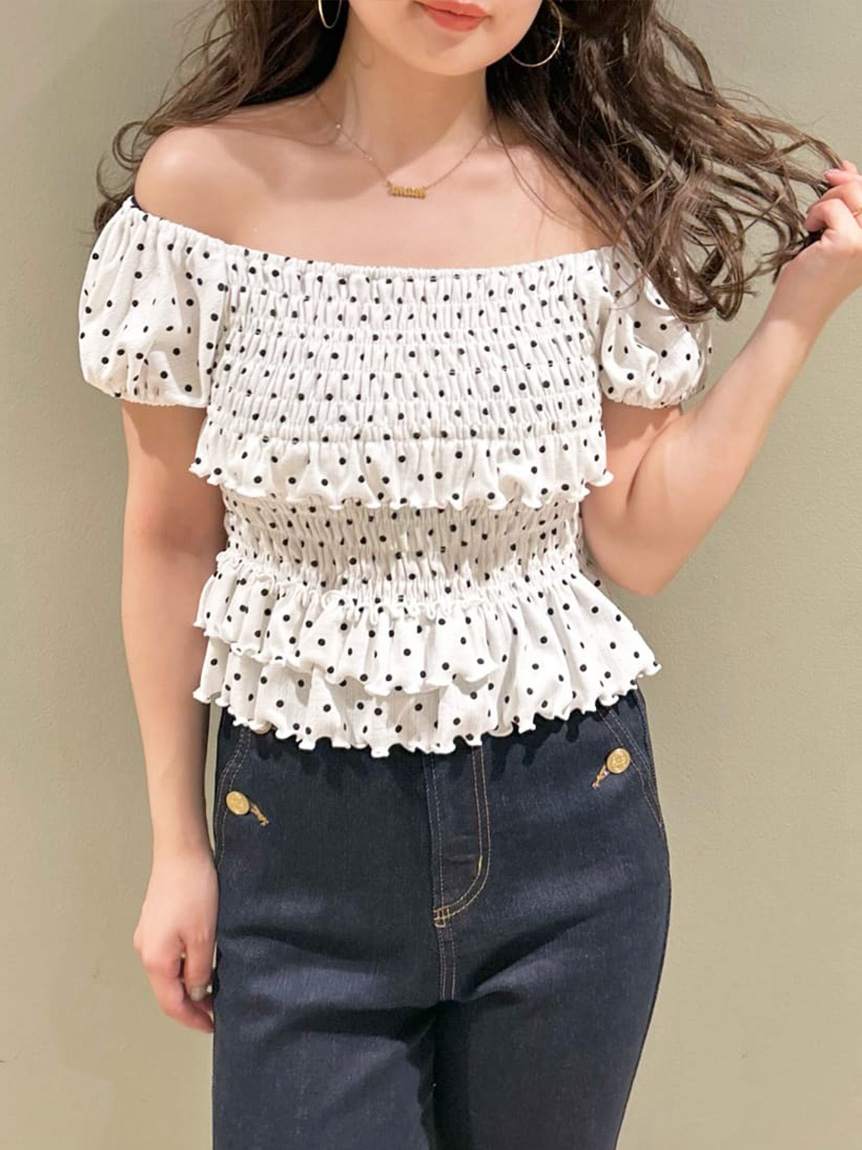 ANNA SUI×リリーブラウン花柄長袖トップス LILY BROWN × ANNA SUI】マーメイドTシャツ(Tシャツ