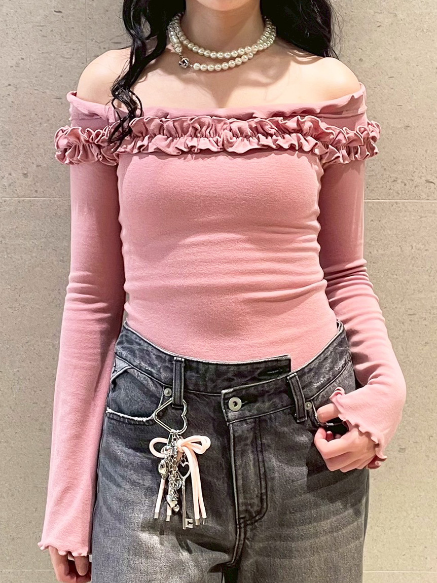 トップス MRT SLY | FRONT ZIP MARBLE KNIT トップス (ニット ) |SHEL'TTER