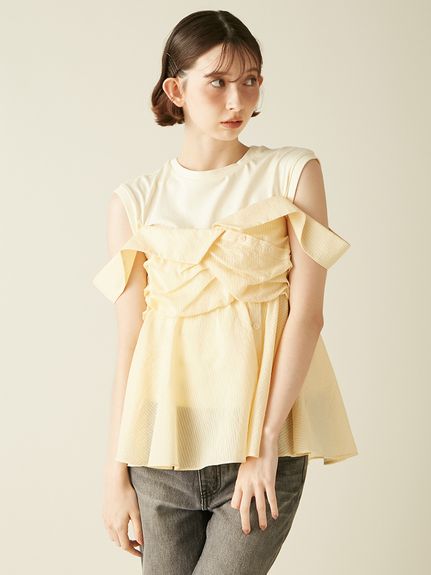 トップス lily LILY BROWN×MARY QUANT】デイジー柄シアーチュールトップス