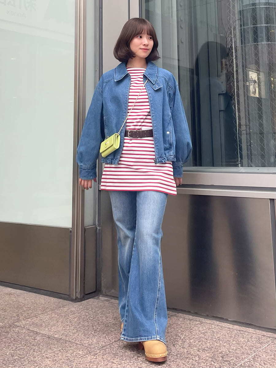 LILYBROWN リリーブラウン フレンチボーダーカットチュニック フレンチボーダーカットチュニック(Tシャツ・カットソー)｜トップス