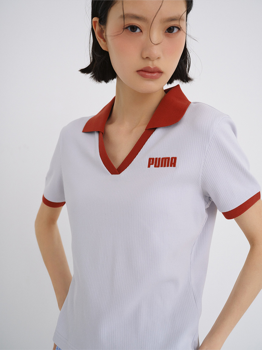 LILY BROWN×PUMA】リブポロシャツ(Tシャツ・カットソー)｜トップス