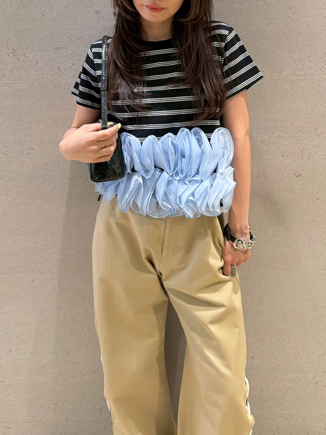 ボリュームフリルカットトップス(Tシャツ・カットソー)｜トップス