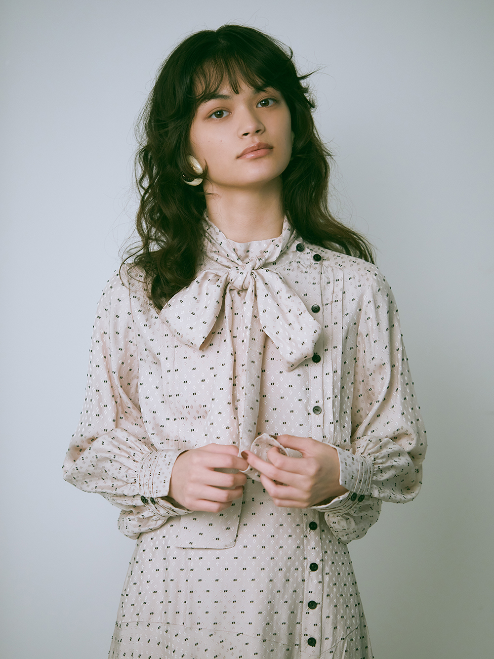 カットジャガードブラウス