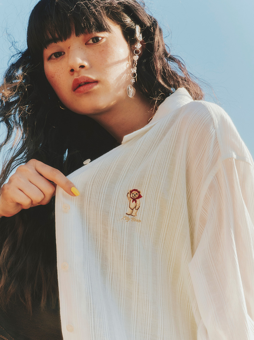 Lily Brown （リリーブラウン)Lily Bearクラシックシャツ 25春夏