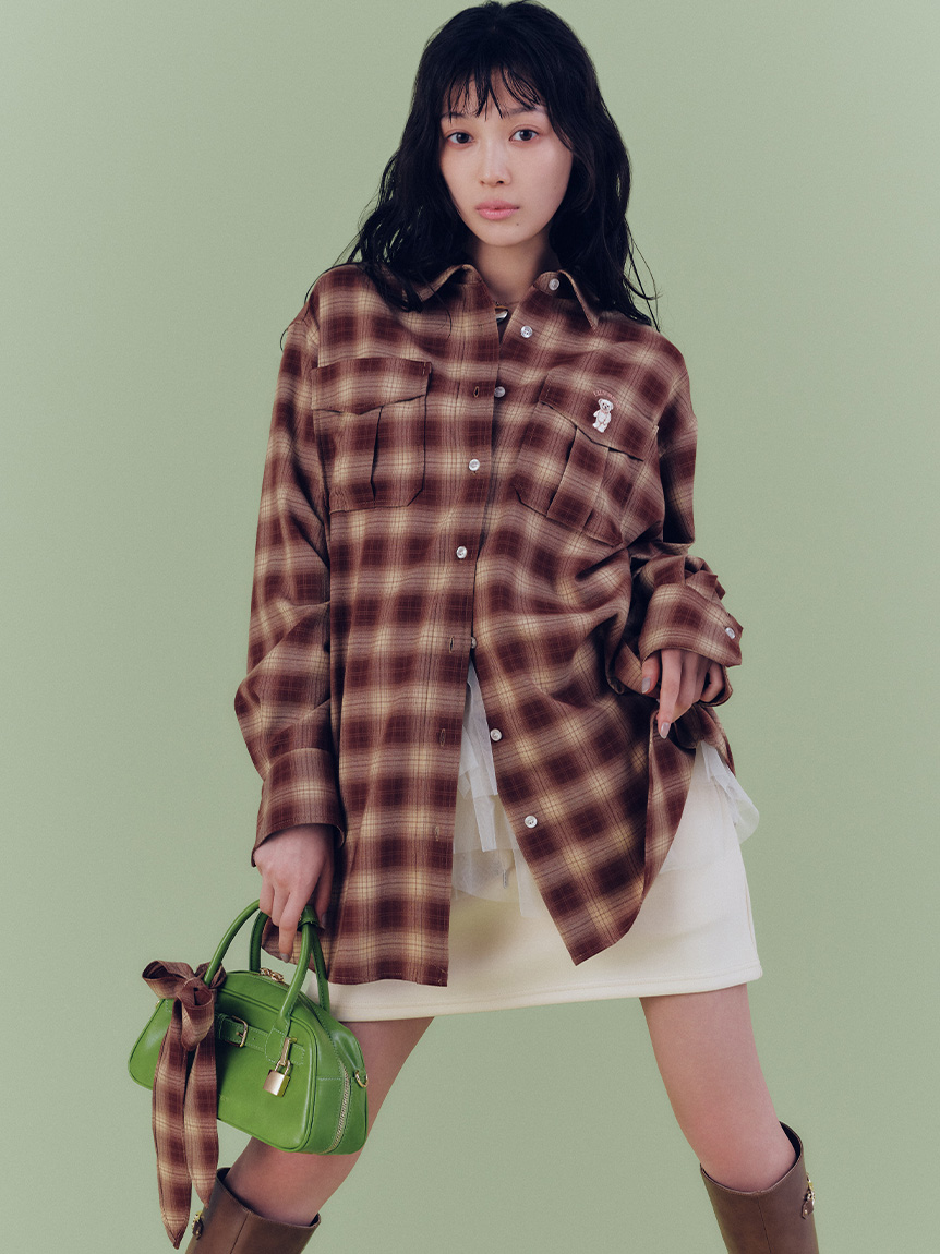 Lily Bearスカーフ付きオーバーシャツ Lily Bearスカーフ付きオーバーシャツ(Tシャツ・シャツ