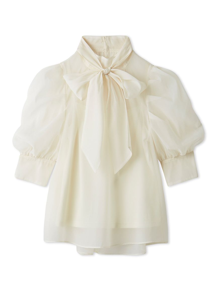 【期間限定出品】LILY BROWNオーガンザボウタイブラウス オーガンザボウタイブラウス(シャツ・ブラウス)｜トップス｜LILY