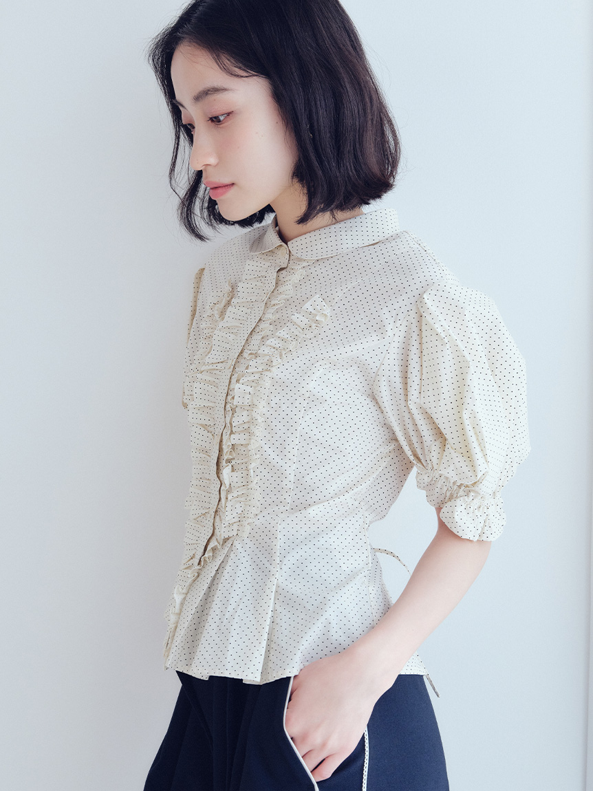 フリルレースアップブラウス(シャツ・ブラウス)｜トップス｜LILY BROWN