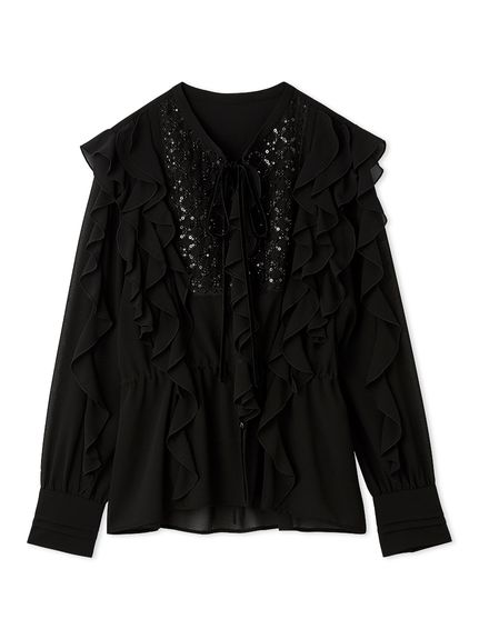 最終値下げ！【リリーブラウン】ペプラムジレ WEB限定カラー】3wayシアージャガードペプラムブラウス(ビスチェ