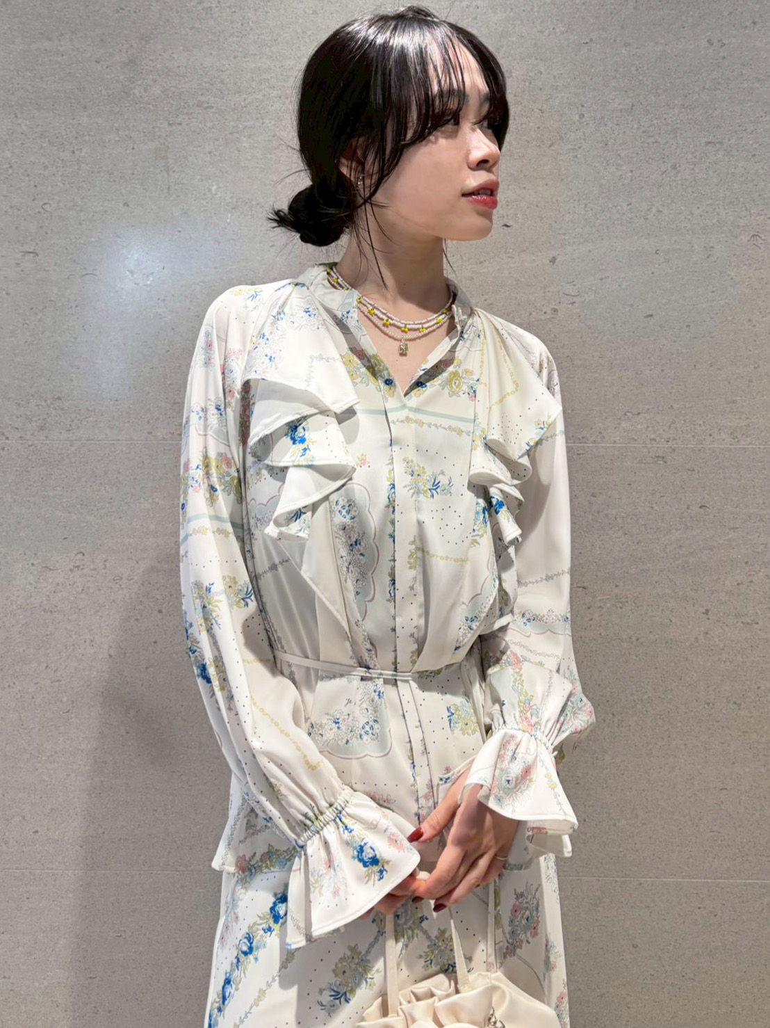 スカーフプリントボウタイブラウス(シャツ・ブラウス)｜トップス｜LILY