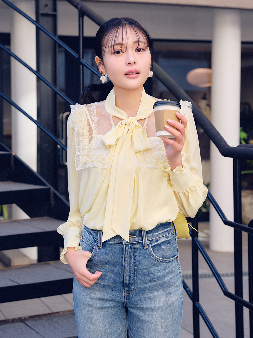 ヴィンテージライクボウタイブラウス(シャツ・ブラウス)｜トップス