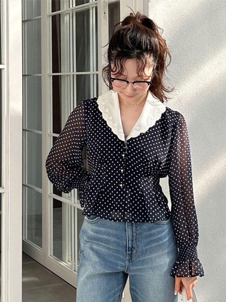 クラシックプリントカラーブラウス(セットアップアイテム)｜LILY BROWN