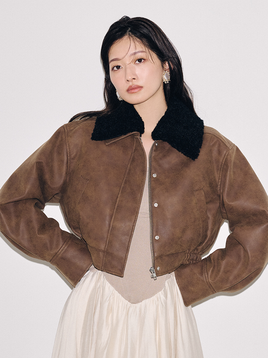 新垣結衣さん着用】ショート丈レザーブルゾンの口コミ一覧 新垣結衣さん着用】ショート丈レザーブルゾンの口コミ一覧