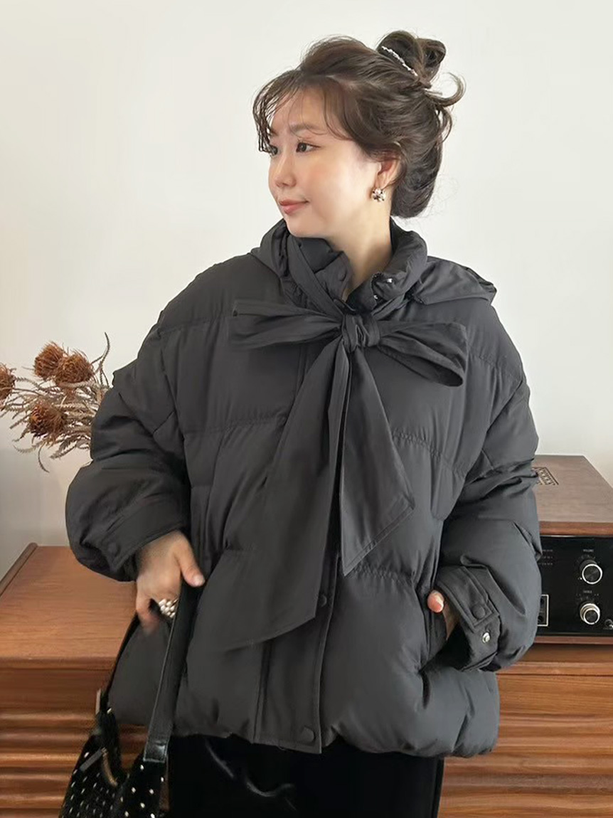 LILYBROWN リリーブラウン Recycleボウタイリボンダウンジャケット WEB限定カラー】recycleリボンダウン(ダウンジャケット/コート