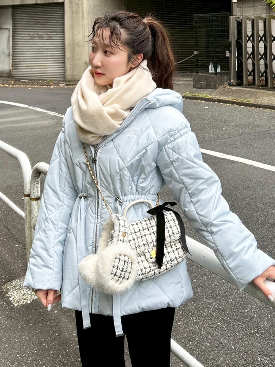 LILY BROWN×MARY QUANT】デイジーチャーム付きキルトダウンミドル