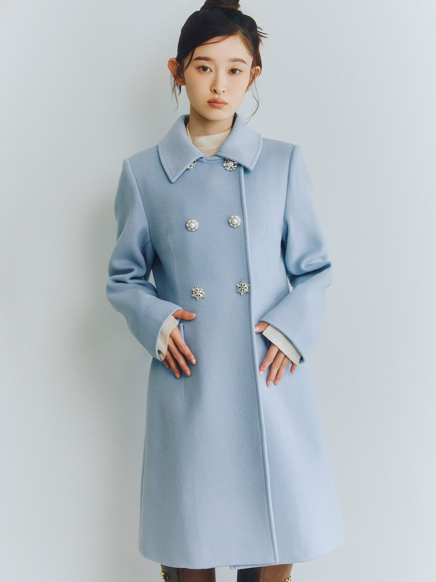 専用❣️新品未使用❣️リランドチュール❣️レディース❣️Pコート❣️厚手❣️ オフィシャル・MASHアプリ限定カラー】[L.B CANDY STOCK]ダブル