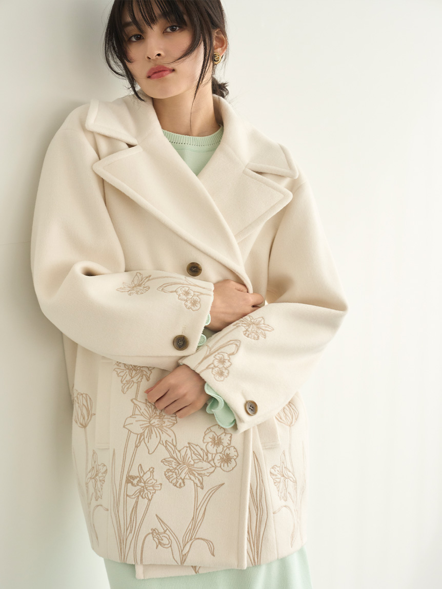 LILY BROWNリリー ブラウン エンブロイダリーコクーンコート エンブロイダリーコクーンコート｜リリーブラウンの通販｜&mall
