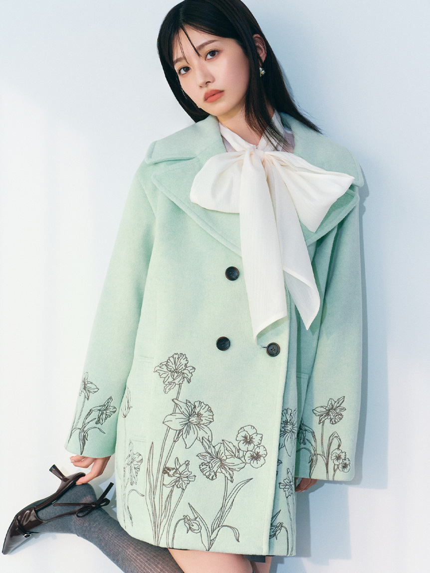 エンブロイダリーコクーンコート(コート)｜アウター｜LILY BROWN