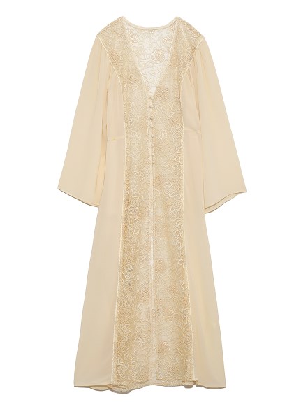 刺繍レースレースガウン ジャケット アウター Lily Brown リリー