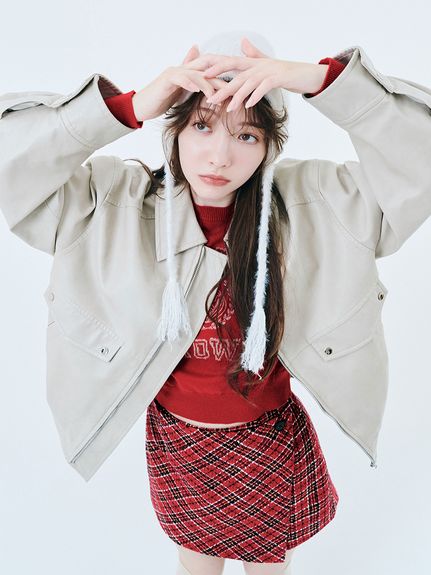 Lily Brown - リリーブラウン 襟付きボアジャケットの通販 by