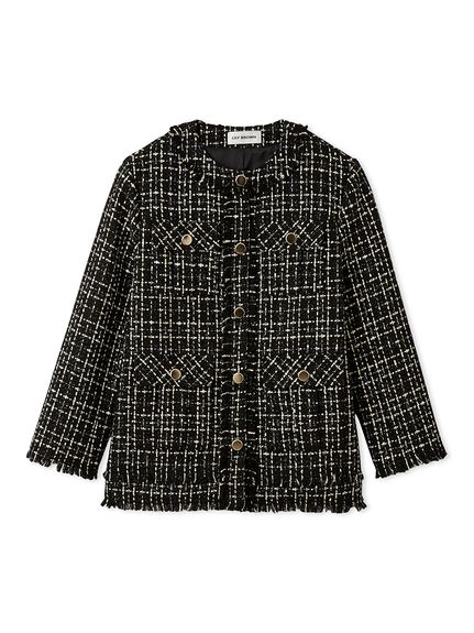 ノーカラーツイードジャケット(ジャケット)｜アウター｜LILY BROWN