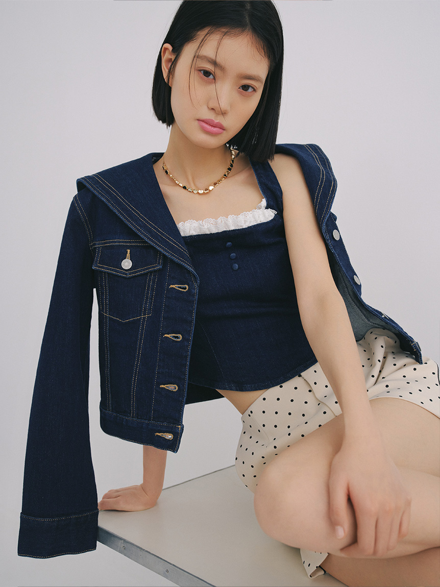セーラーデニムジャケット(ジャケット)｜アウター｜LILY BROWN（リリー