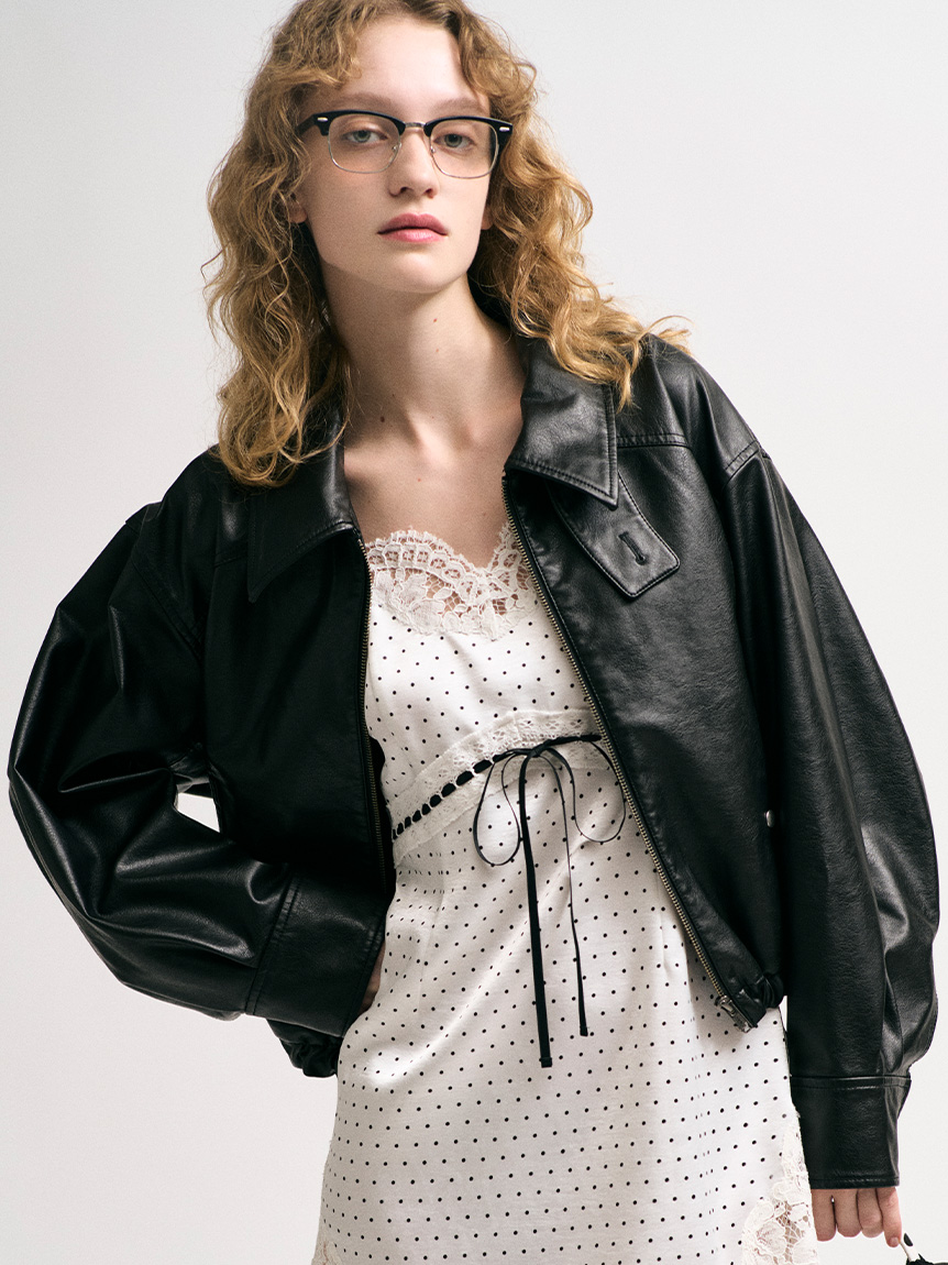 LOUNIE新品⭐️洗える❗️フォルムジップブルゾンオーガンジーバルーンジャケット フォルムジップブルゾン｜LOUNIE（ルーニィ）公式サイト／公式