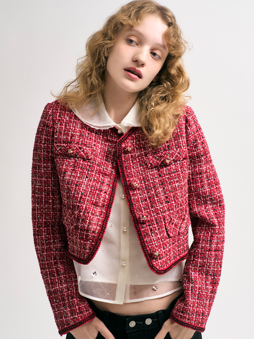 最終値下げ【完売品】tresor by lana ボタンラインツイードジャケット 最終値下げ【完売品】tresor by lana ボタンラインツイードジャケット