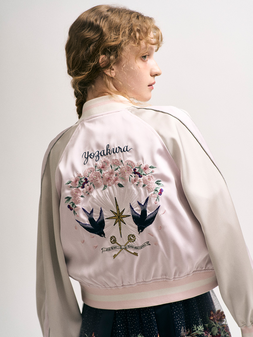 LILY BROWN×KEITA MARUYAMA】yozakuraスカジャン(サテンリバーシブル